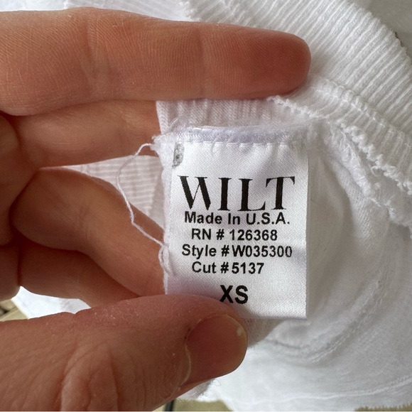 Wilt Asymmetrical Hem White Tee Shirt - Picture 4 of 5